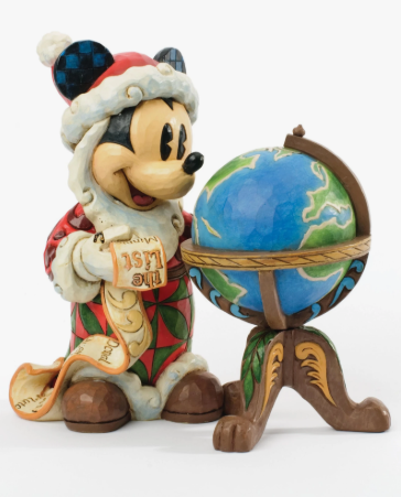 Enesco Disney Traditions - Mickey Mouse Figurine with Globe & List